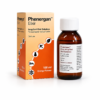 Phenergan brand liquid suspension container with a secure closure cap